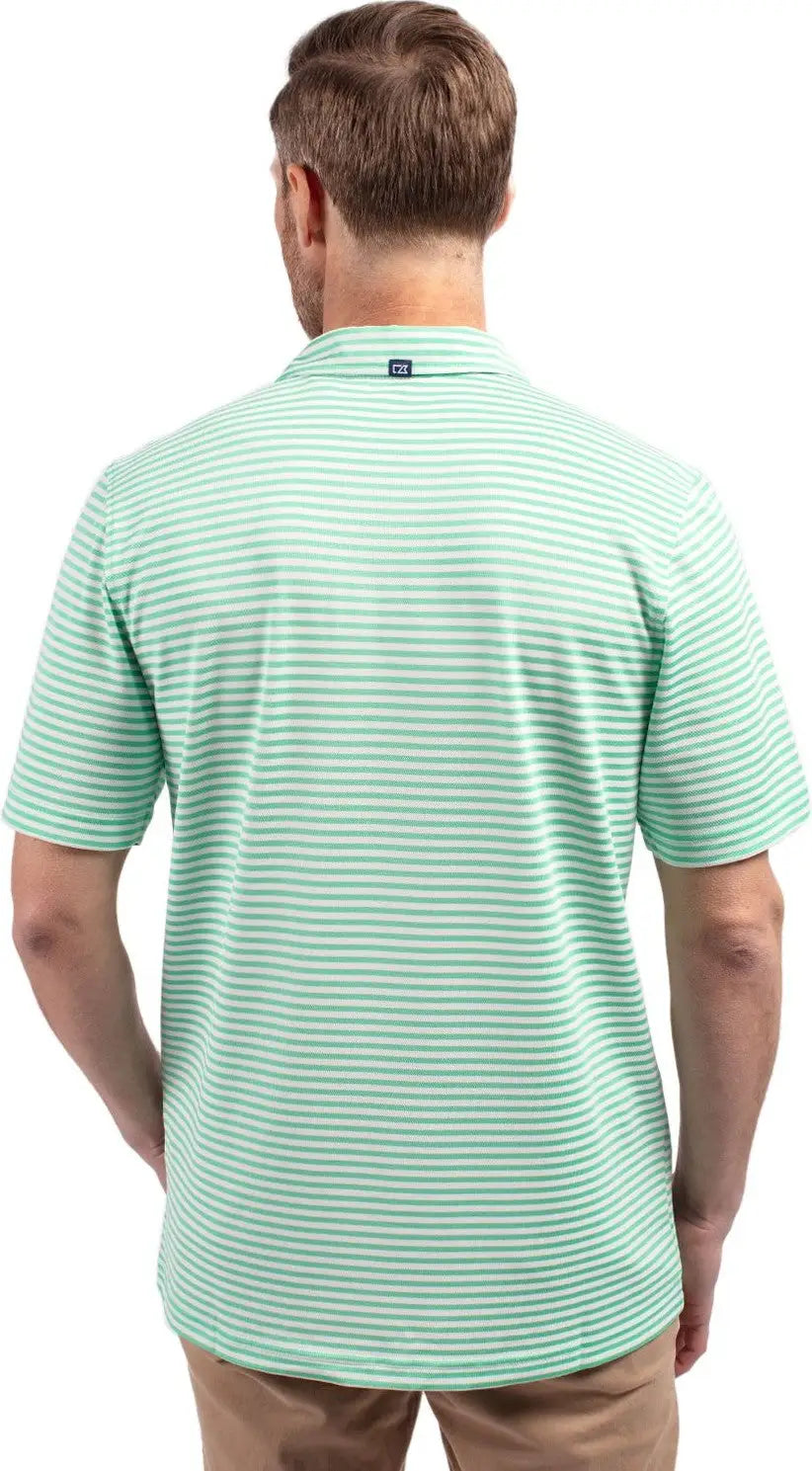 Cutter & Buck Mck01168 Virtue Eco Pique Stripe Recycled Mens Polo - Fresh Mint