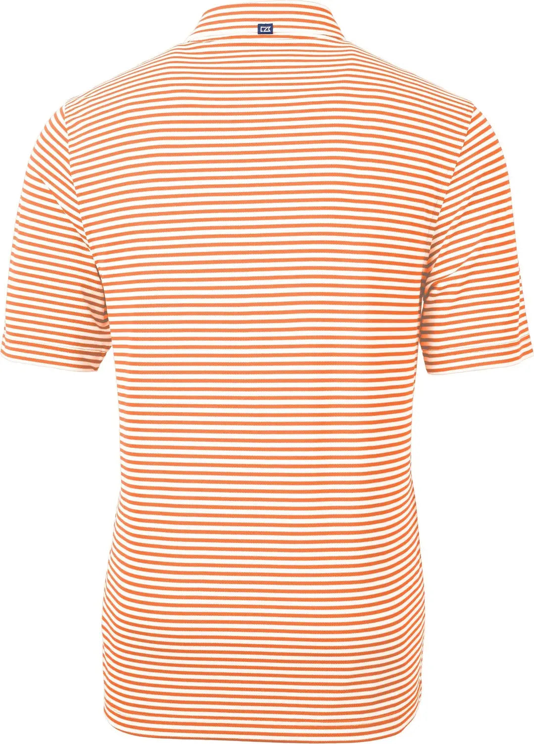 Cutter & Buck Mck01168 Virtue Eco Pique Stripe Recycled Mens Polo - Orange Burst