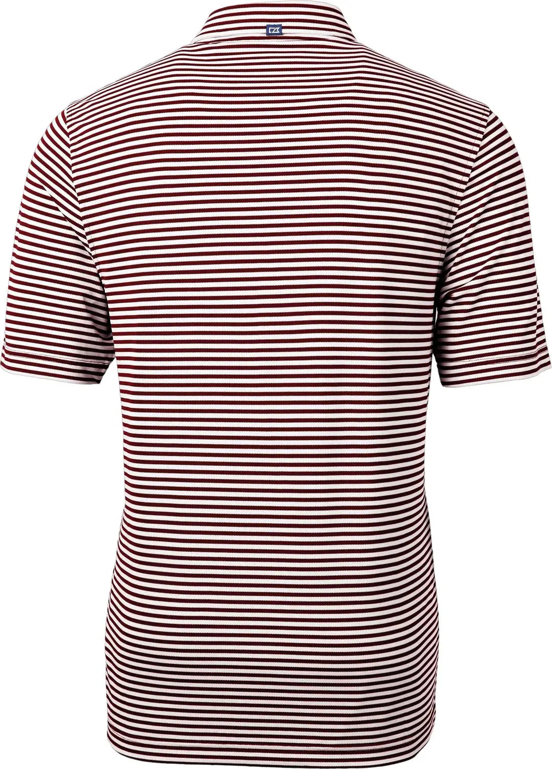 Cutter & Buck Mck01168 Virtue Eco Pique Stripe Recycled Mens Polo - Bordeaux