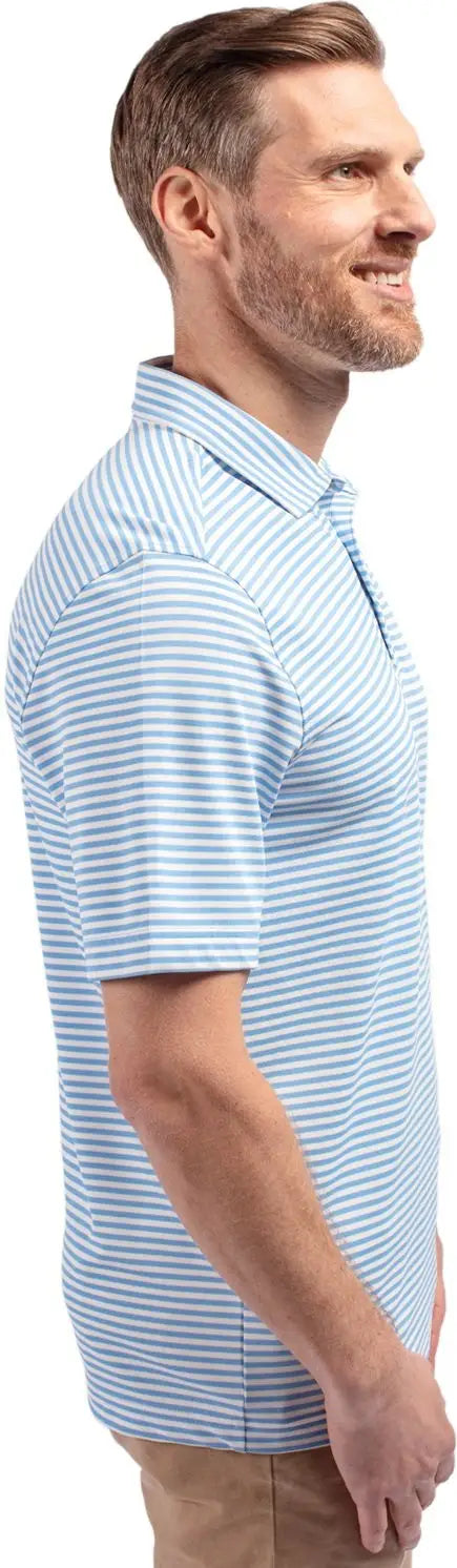 Cutter & Buck Mck01168 Virtue Eco Pique Stripe Recycled Mens Polo - Atlas