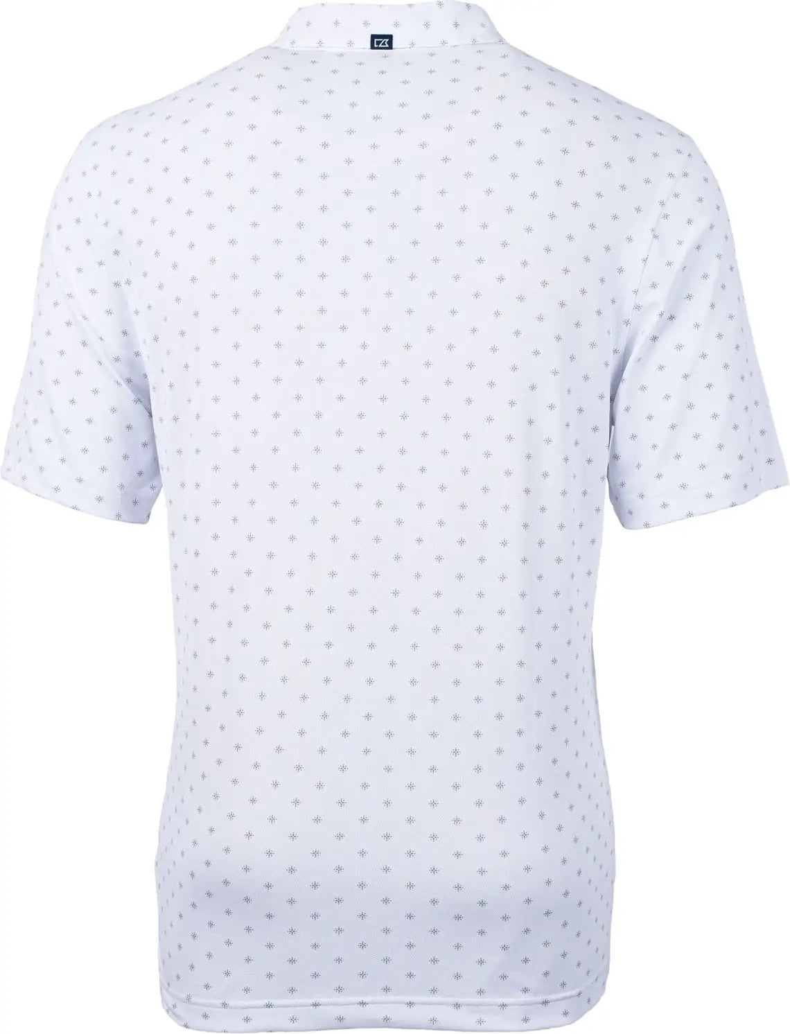 Cutter & Buck Mck01170 Virtue Eco Pique Tile Print Recycled Mens Polo - White