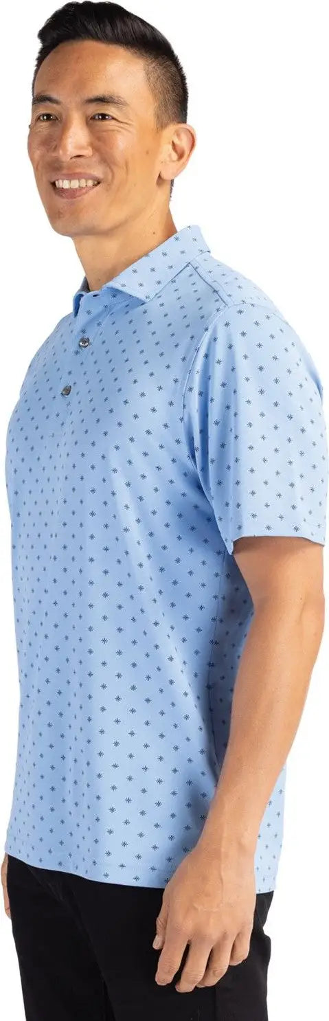 Cutter & Buck Mck01170 Virtue Eco Pique Tile Print Recycled Mens Polo - Atlas