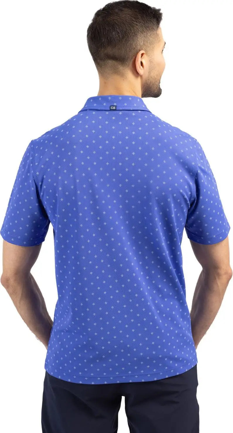Cutter & Buck Mck01170 Virtue Eco Pique Tile Print Recycled Mens Polo - Chelan