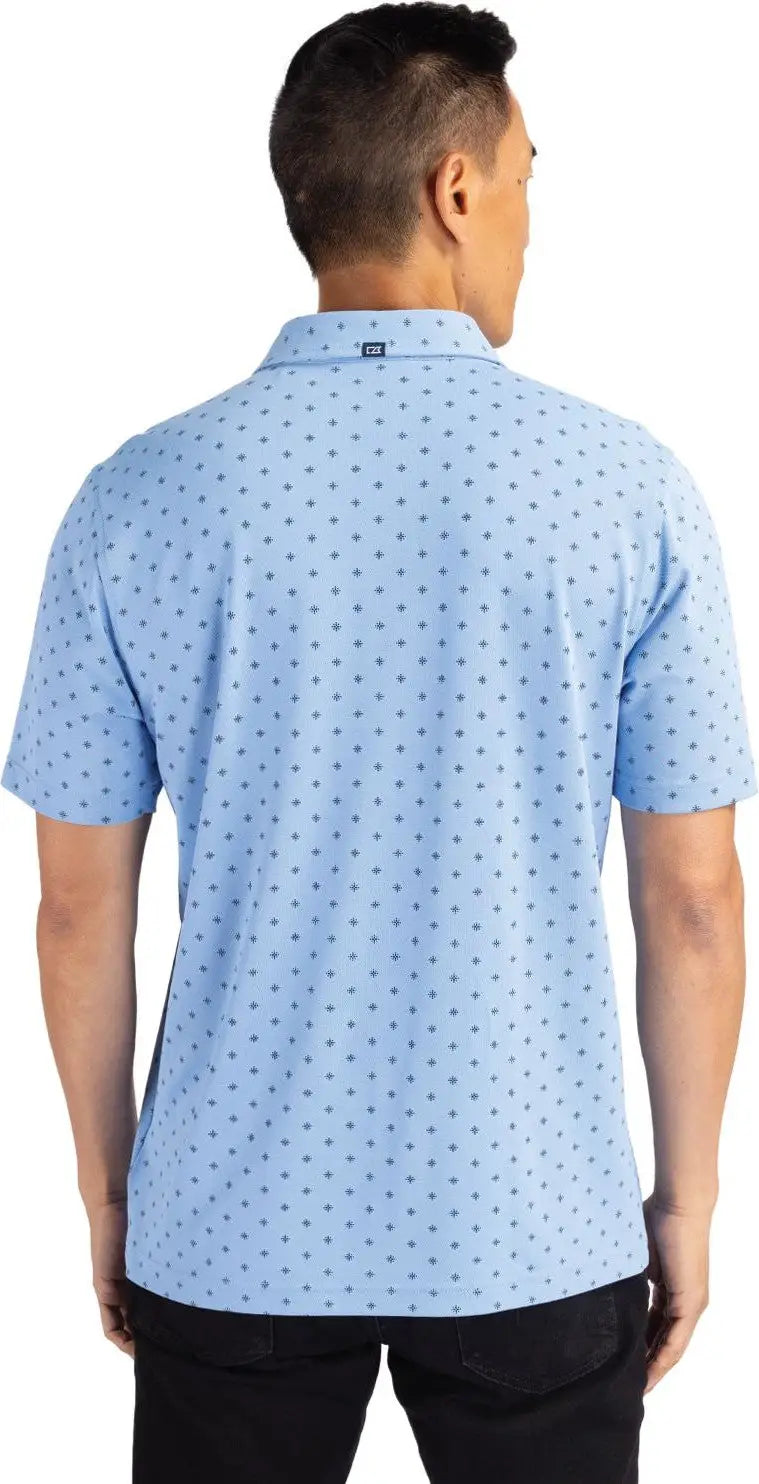Cutter & Buck Mck01170 Virtue Eco Pique Tile Print Recycled Mens Polo - Atlas