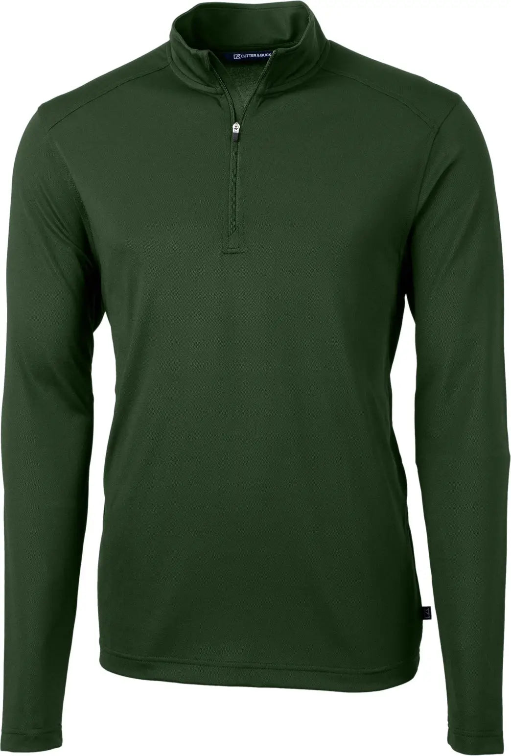 Cutter & Buck Mck01187 Virtue Eco Pique Recycled Quarter Zip Mens Pullover - Hunter