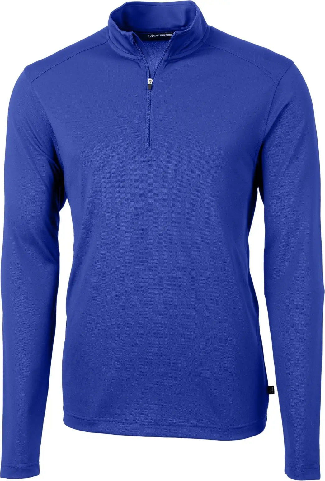 Cutter & Buck Mck01187 Virtue Eco Pique Recycled Quarter Zip Mens Pullover - Tour Blue