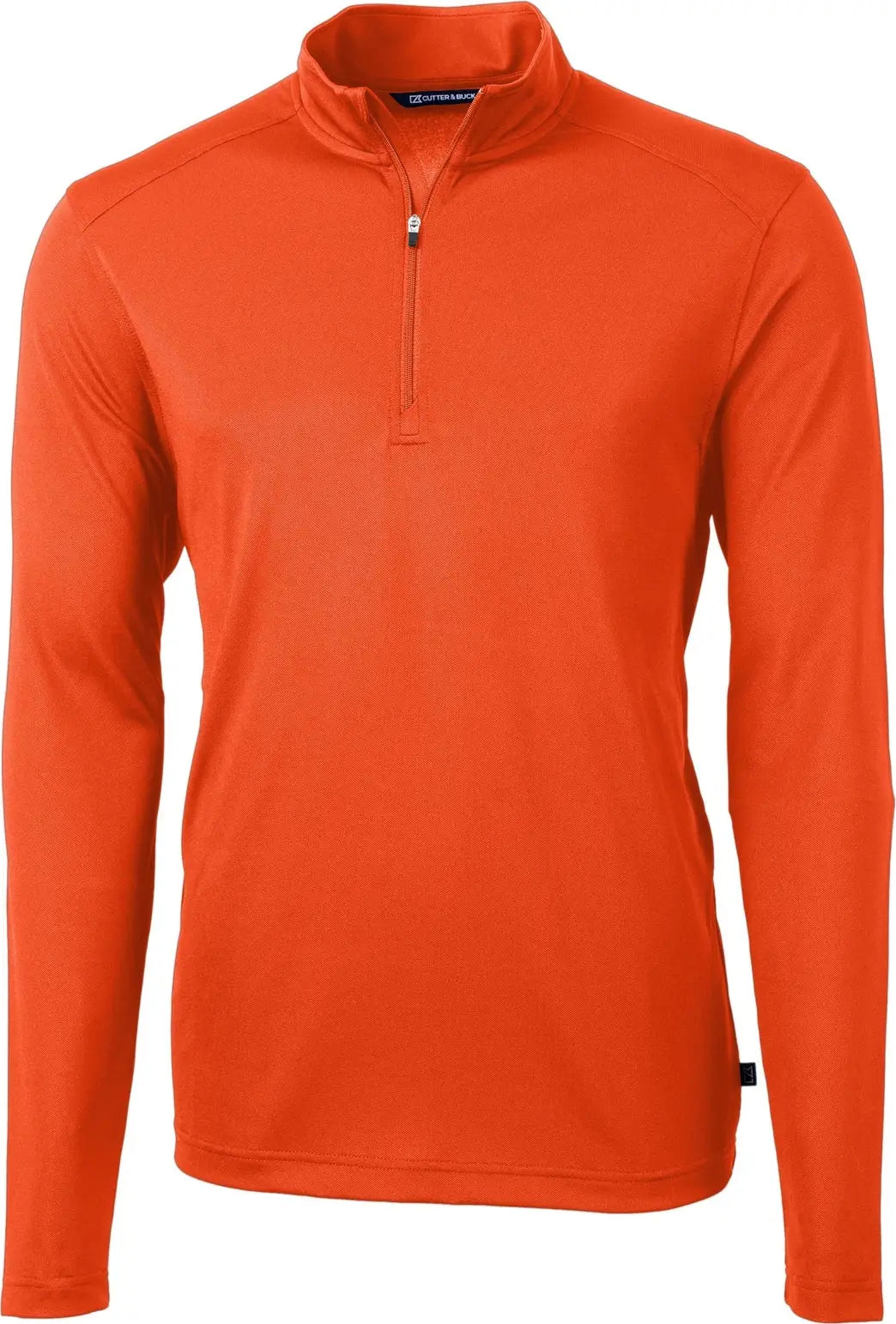 Cutter & Buck Mck01187 Virtue Eco Pique Recycled Quarter Zip Mens Pullover - College Orange