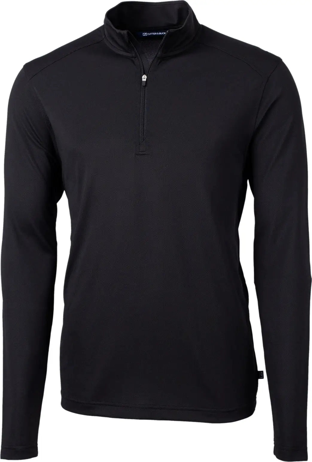 Cutter & Buck Mck01187 Virtue Eco Pique Recycled Quarter Zip Mens Pullover - Black - Adult Xs