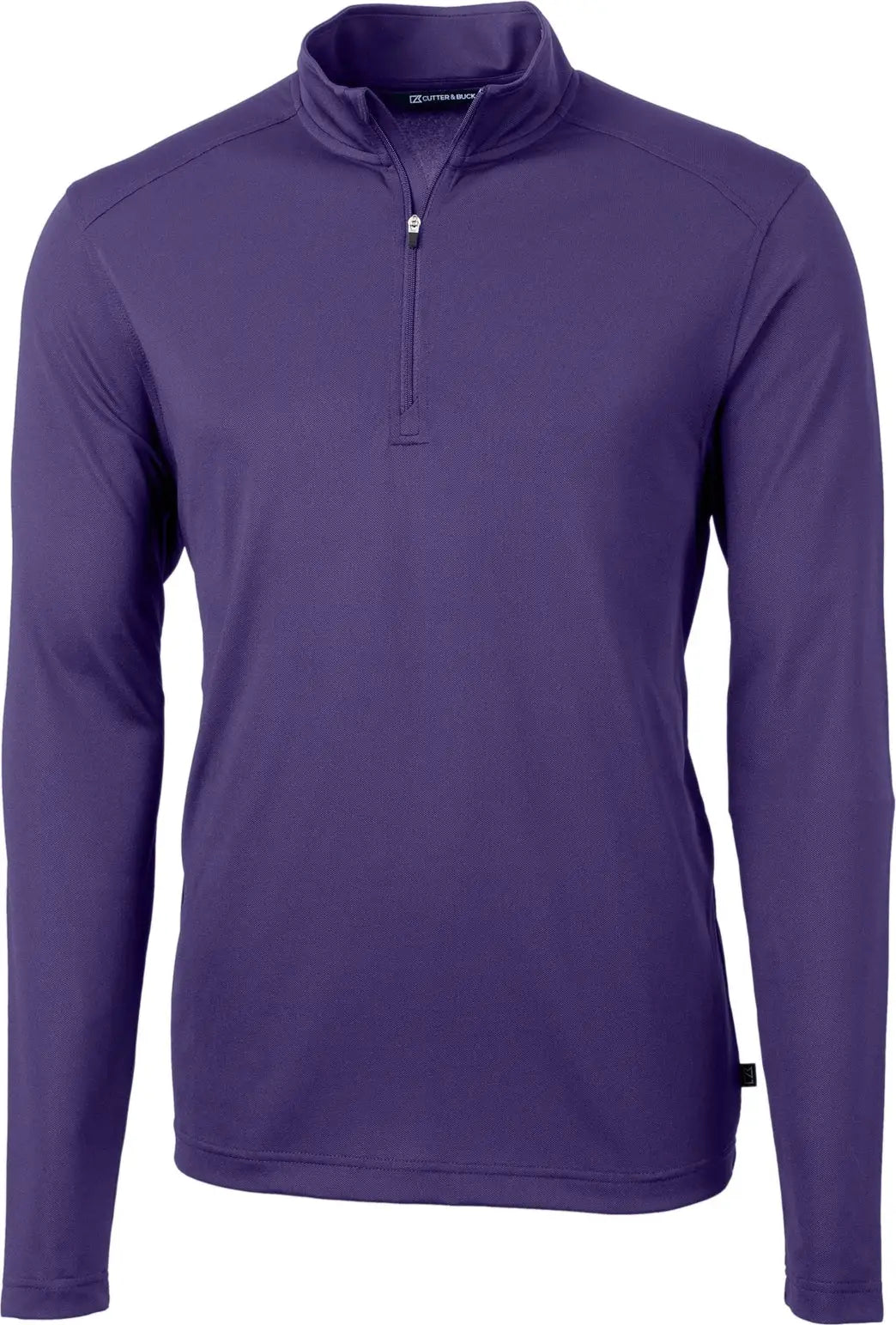 Cutter & Buck Mck01187 Virtue Eco Pique Recycled Quarter Zip Mens Pullover - College Purple