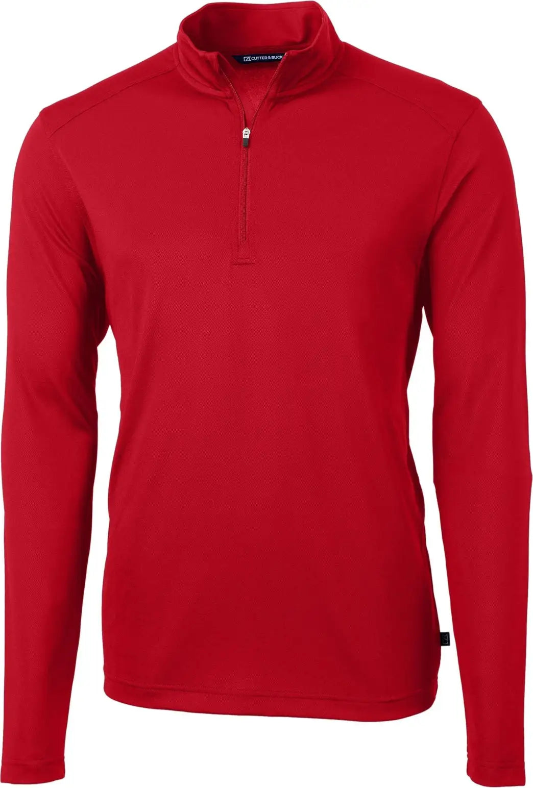 Cutter & Buck Mck01187 Virtue Eco Pique Recycled Quarter Zip Mens Pullover - Red
