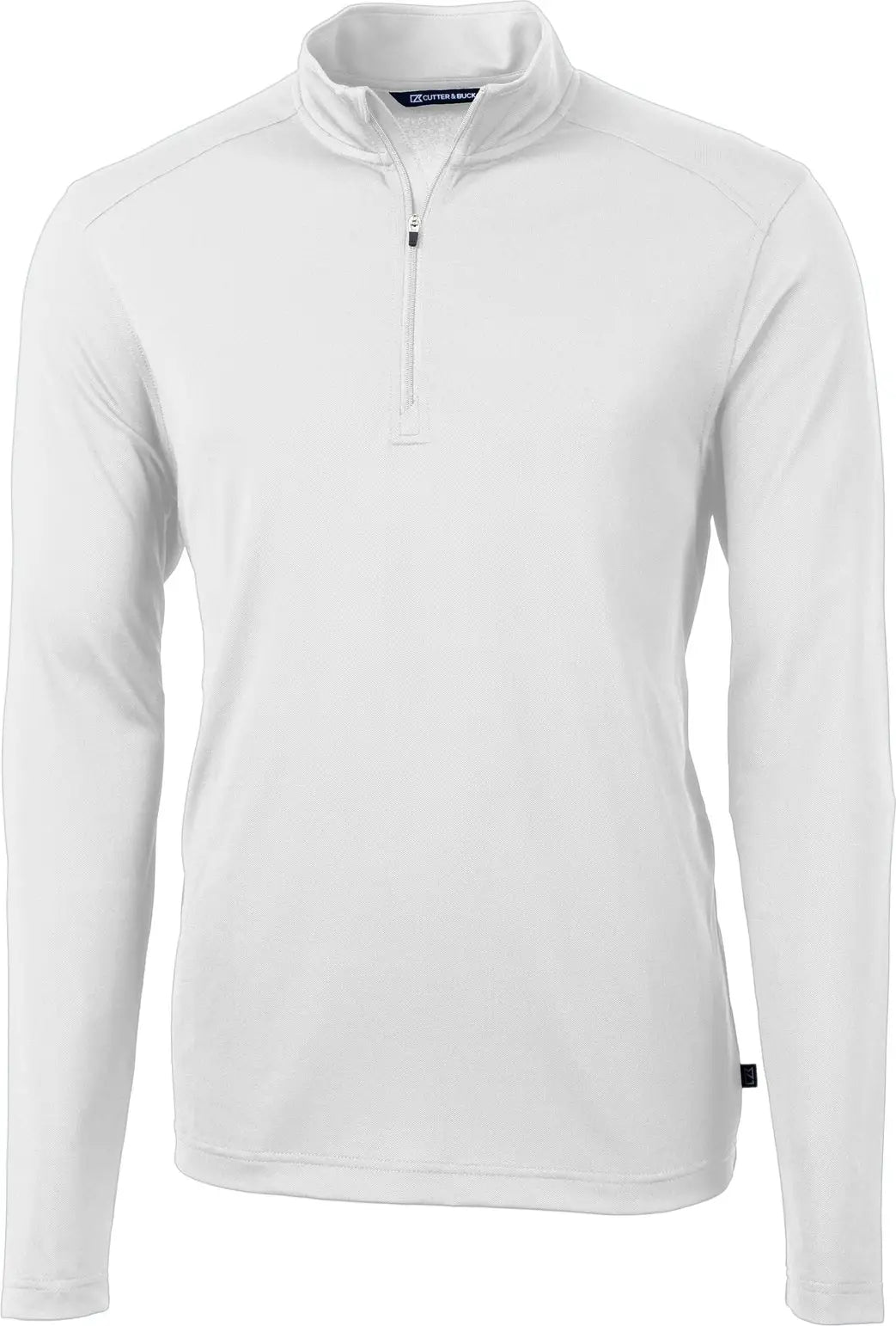 Cutter & Buck Mck01187 Virtue Eco Pique Recycled Quarter Zip Mens Pullover - White