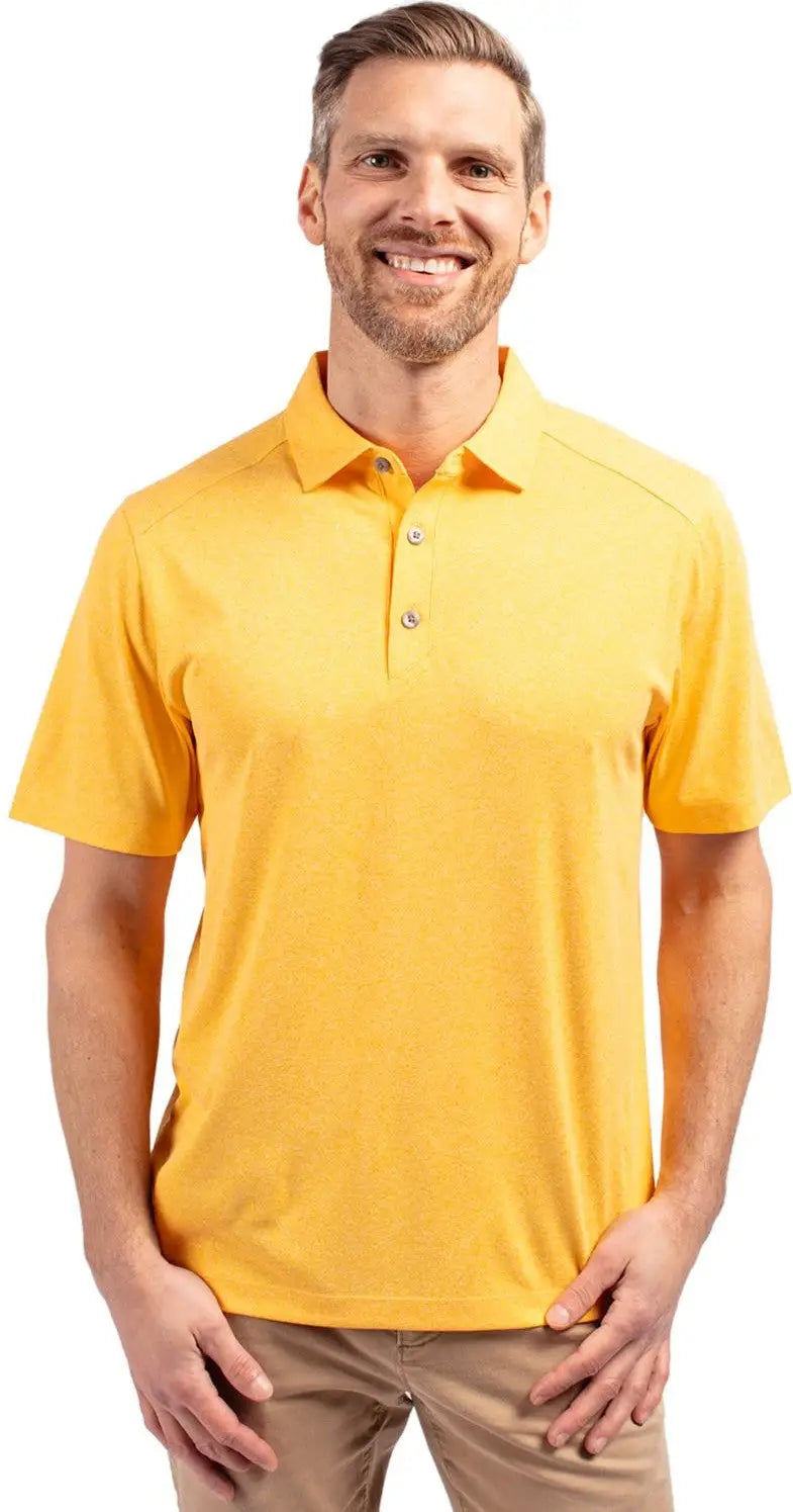 Cutter & Buck Mck01236 Forge Eco Stretch Recycled Mens Polo - College Gold Heather - Adult s
