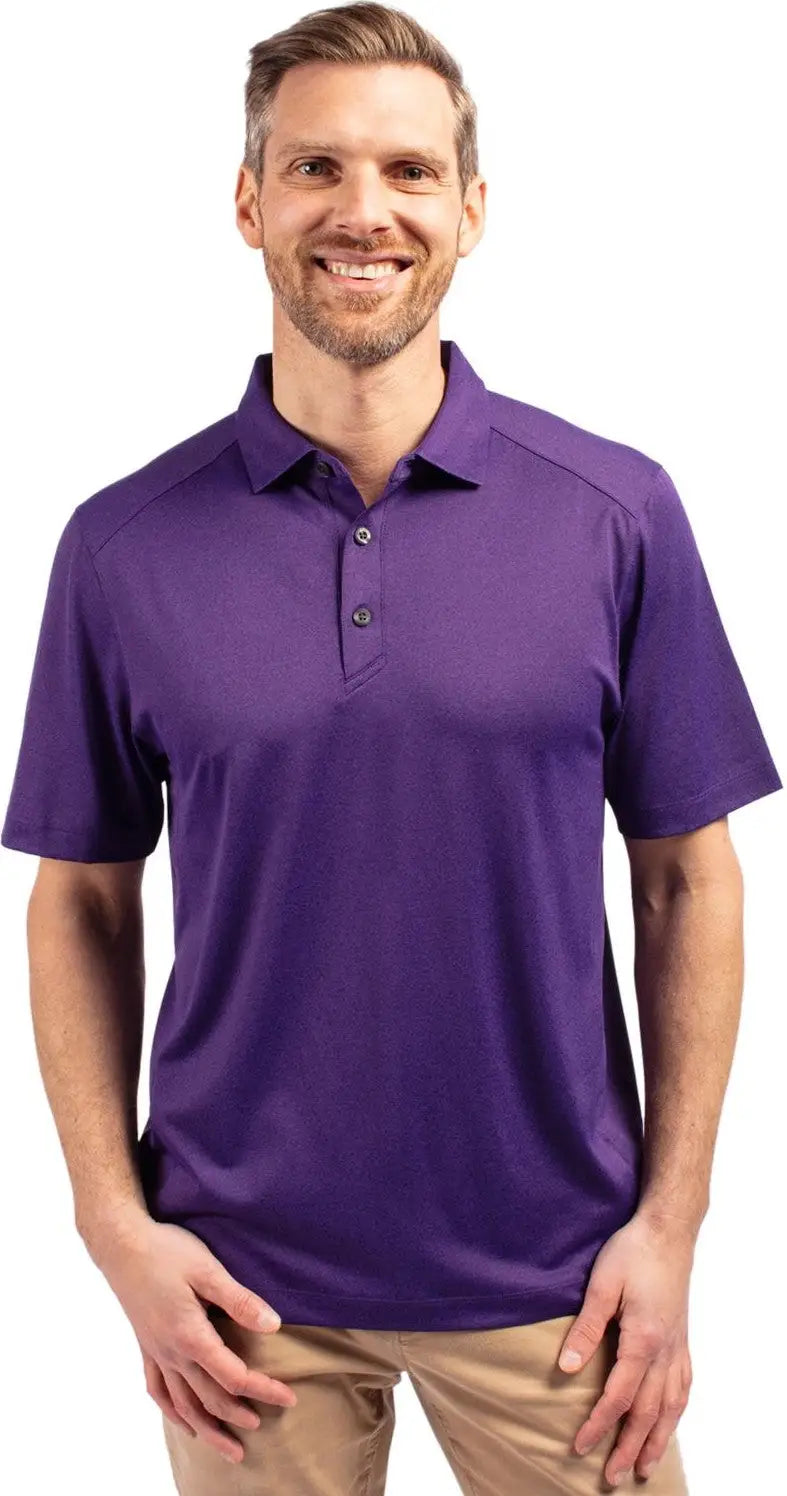 Cutter & Buck Mck01236 Forge Eco Stretch Recycled Mens Polo - Dark College Purple Heather - Adult s