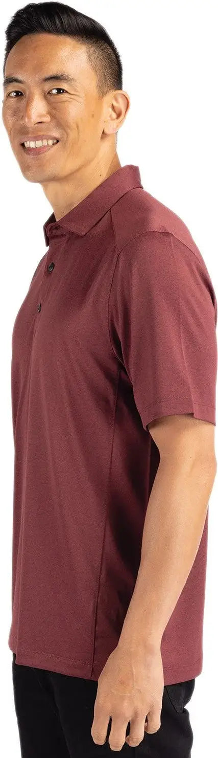 Cutter & Buck Mck01236 Forge Eco Stretch Recycled Mens Polo - Dark Bordeaux Heather