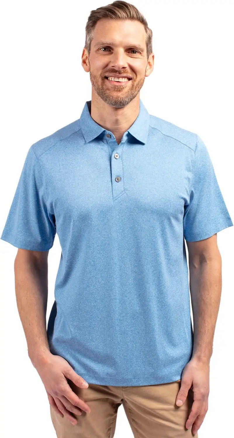 Cutter & Buck Mck01236 Forge Eco Stretch Recycled Mens Polo - Dark Atlas Heather - Adult s