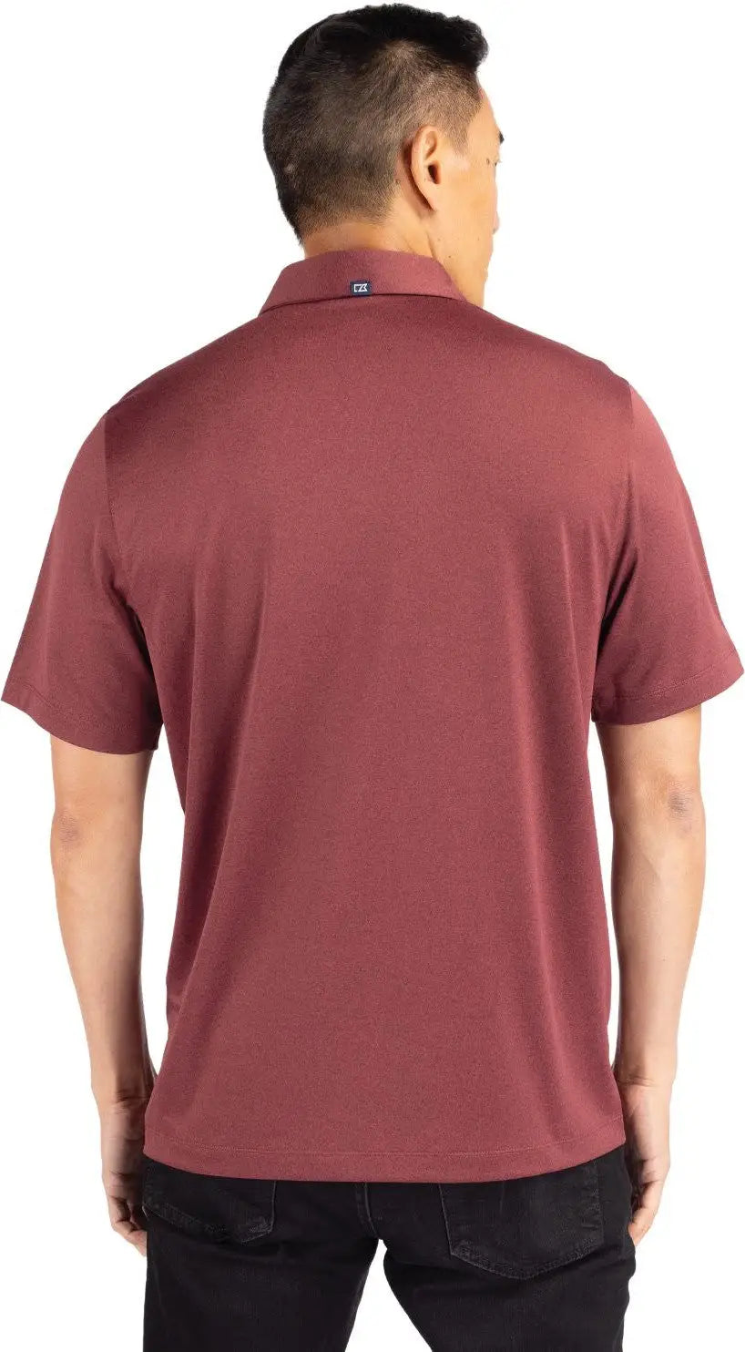Cutter & Buck Mck01236 Forge Eco Stretch Recycled Mens Polo - Dark Bordeaux Heather