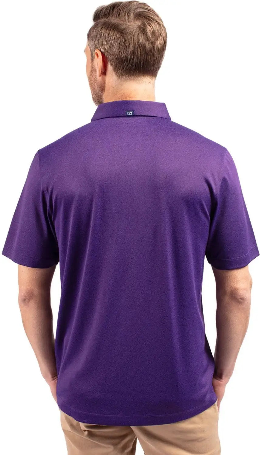 Cutter & Buck Mck01236 Forge Eco Stretch Recycled Mens Polo - Dark College Purple Heather