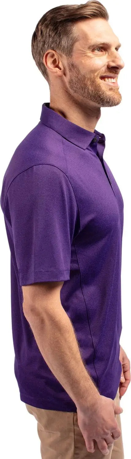 Cutter & Buck Mck01236 Forge Eco Stretch Recycled Mens Polo - Dark College Purple Heather - Adult s