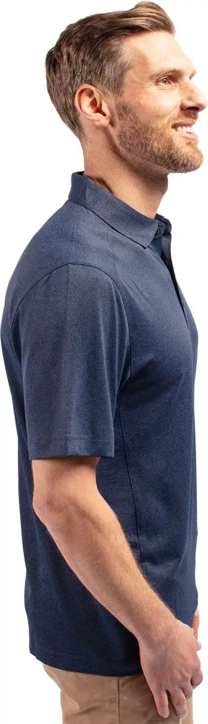 Cutter & Buck Mck01236 Forge Eco Stretch Recycled Mens Polo - Dark Navy Blue Heather