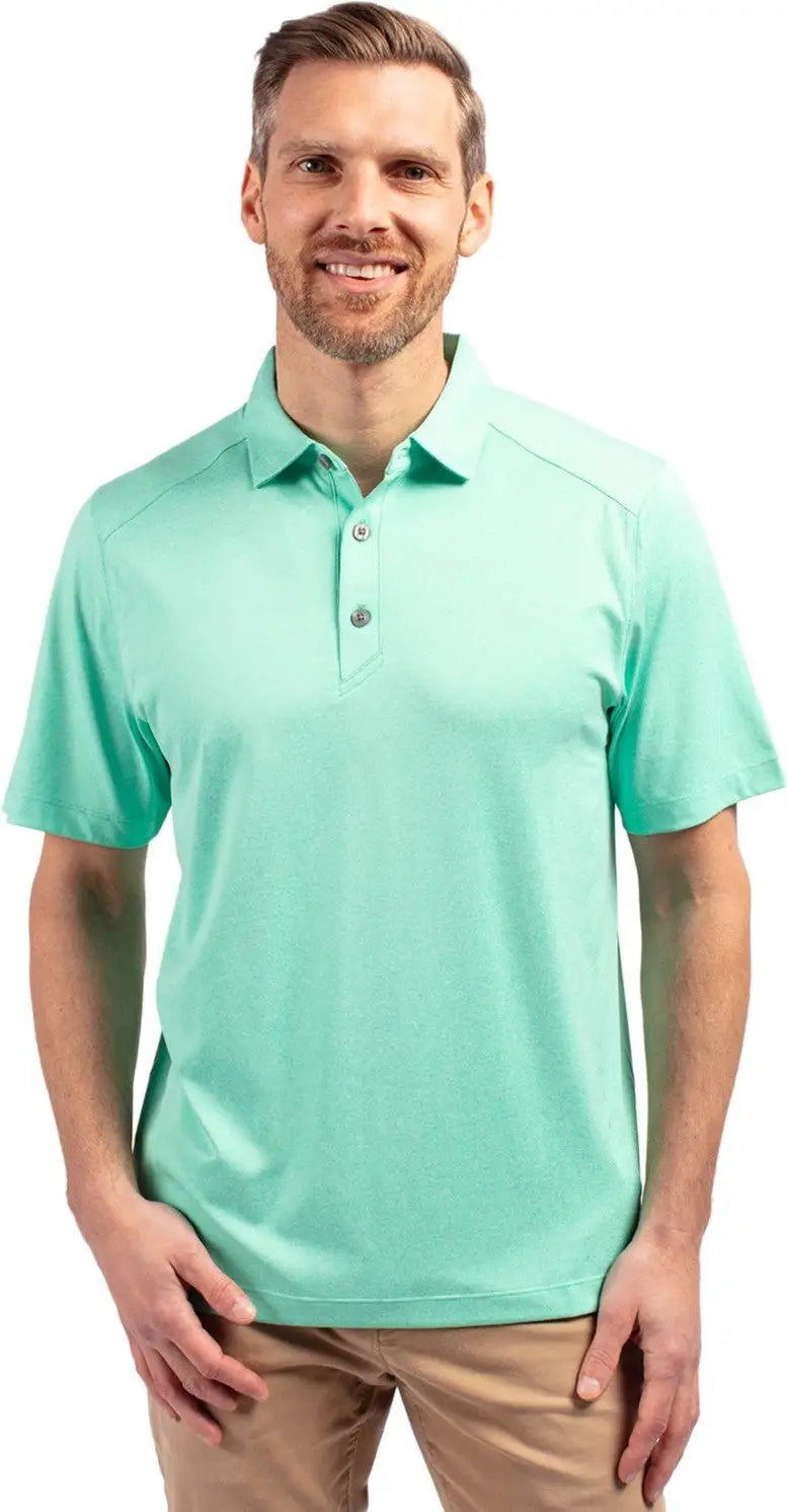 Cutter & Buck Mck01236 Forge Eco Stretch Recycled Mens Polo - Fresh Mint Heather - Adult s