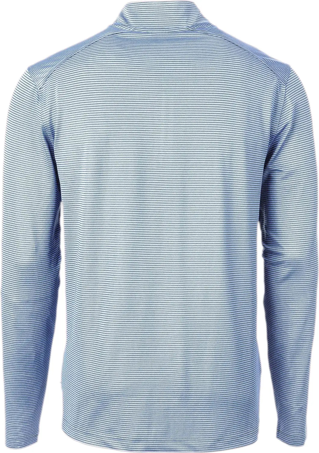 Cutter & Buck Mck01258 Virtue Eco Pique Micro Stripe Recycled Mens Quarter Zip - Atlas Navy Blue