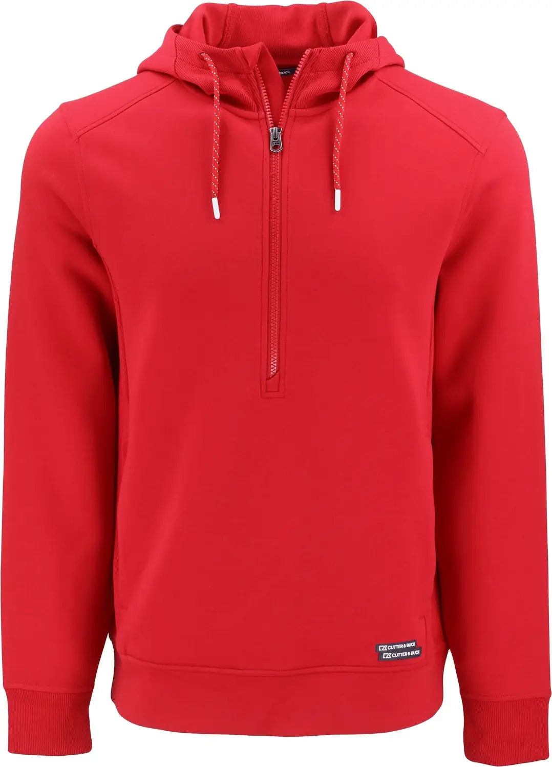 Cutter & Buck Mck01279 Roam Epic Versatility Half Zip Recycled Mens Hooded Pullover - Red