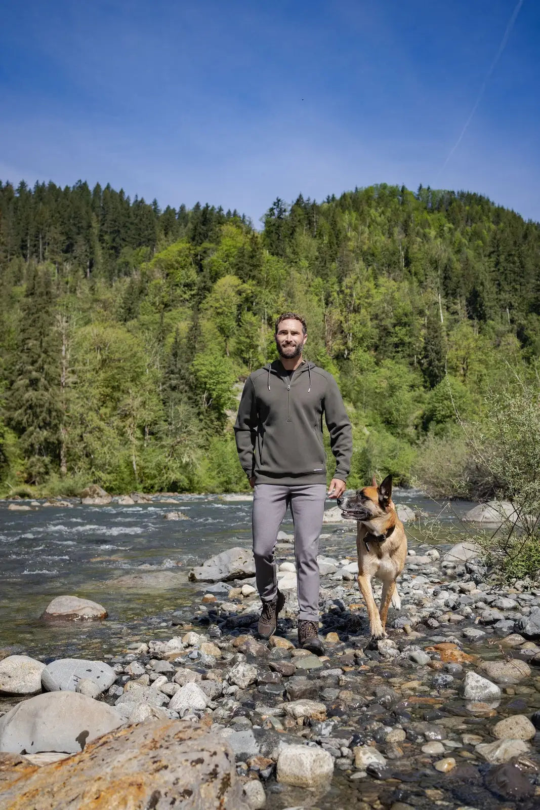 Cutter & Buck Mck01279 Roam Epic Versatility Half Zip Recycled Mens Hooded Pullover - Poplar