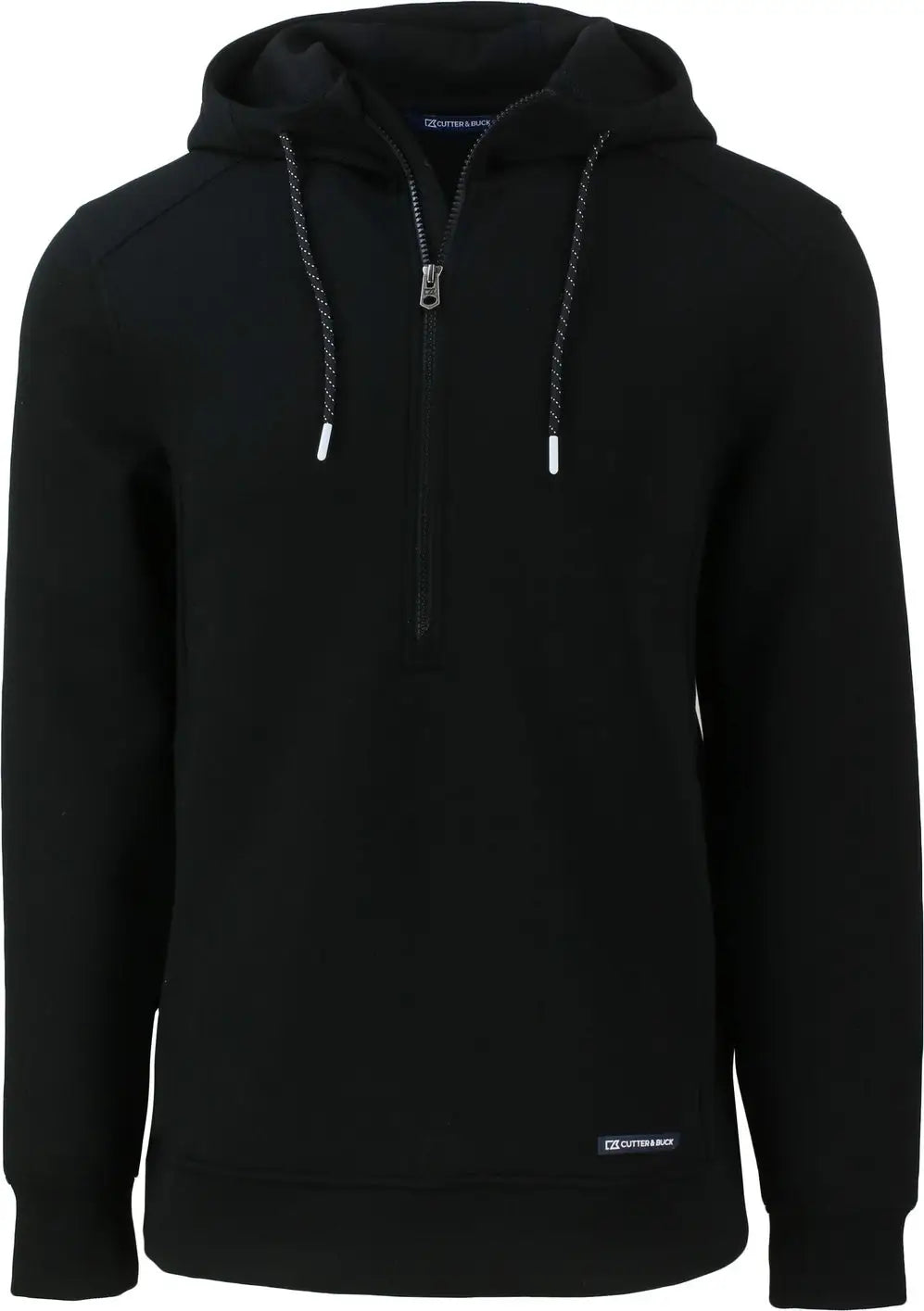 Cutter & Buck Mck01279 Roam Epic Versatility Half Zip Recycled Mens Hooded Pullover - Black