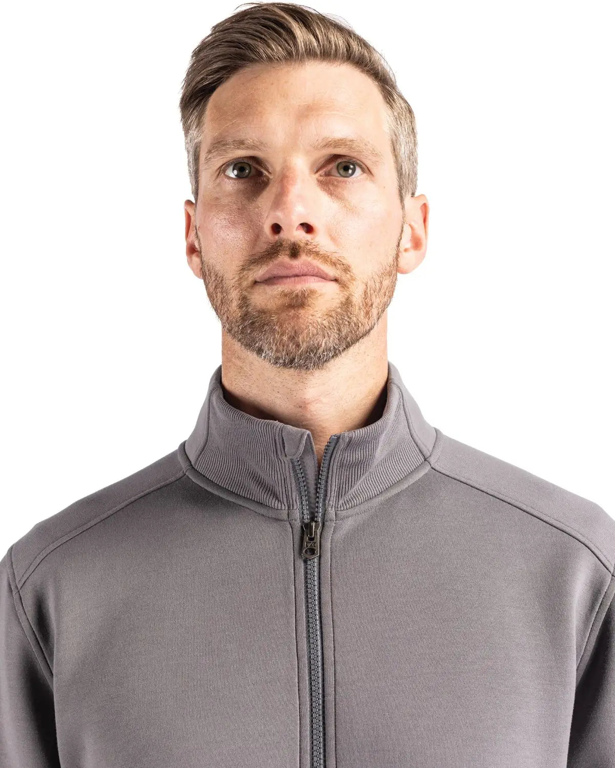 Cutter & Buck Mck01281 Roam Epic Versatility Recycled Full Zip Mens Jacket - Elemental Gray