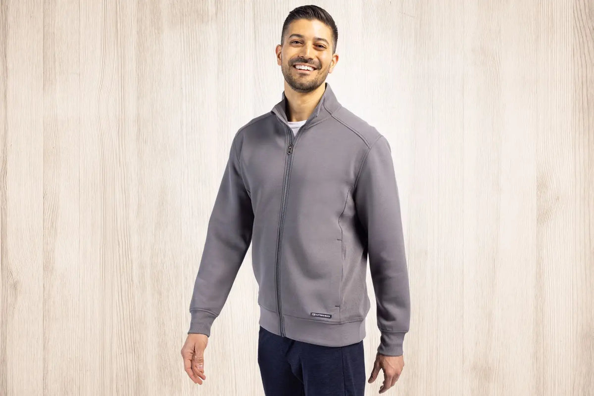 Cutter & Buck Mck01281 Roam Epic Versatility Recycled Full Zip Mens Jacket - Elemental Gray