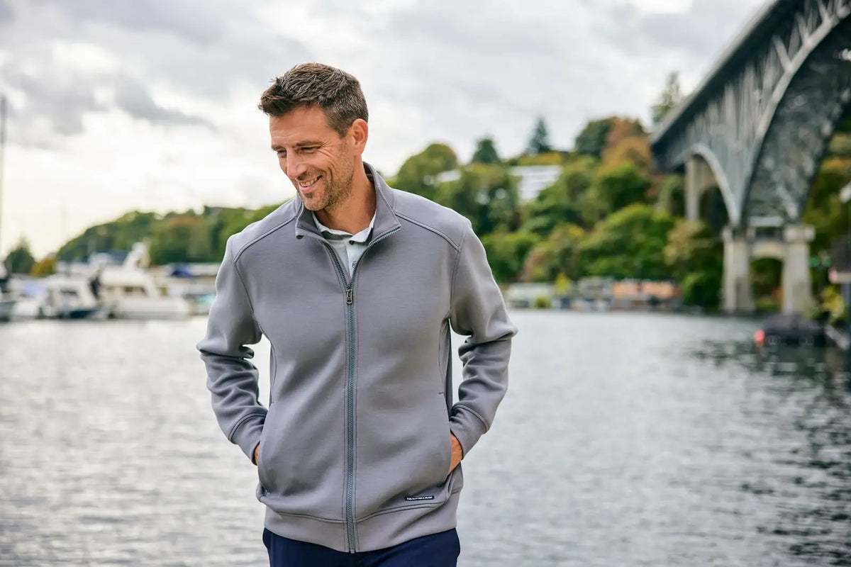 Cutter & Buck Mck01281 Roam Epic Versatility Recycled Full Zip Mens Jacket - Elemental Gray