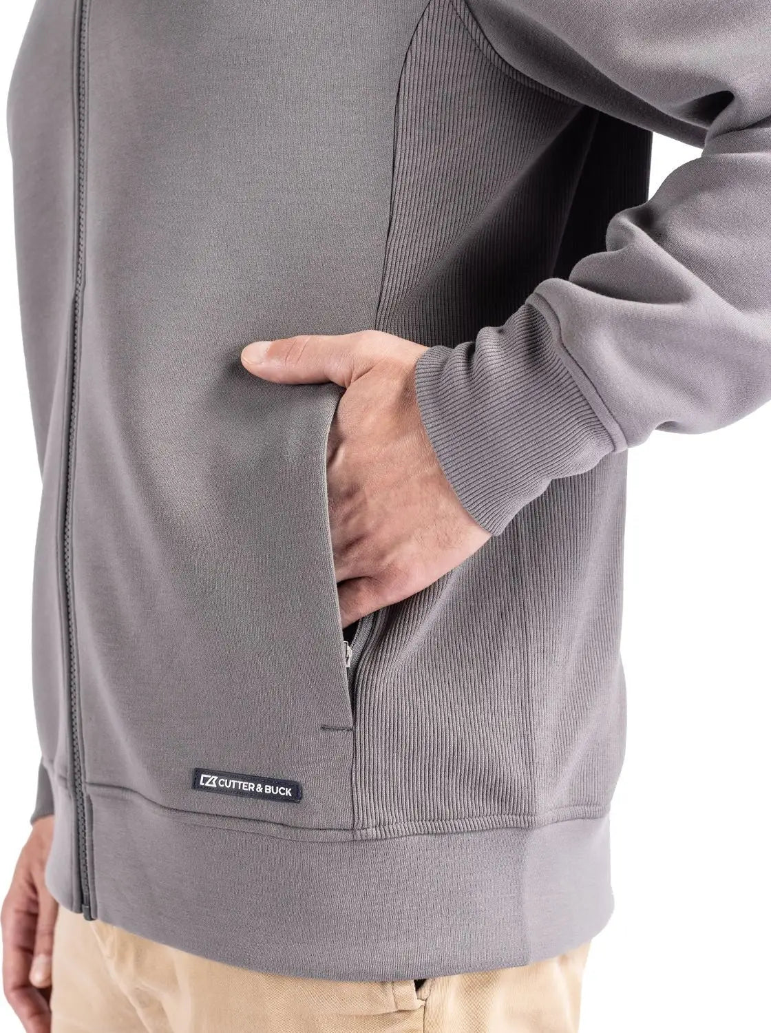 Cutter & Buck Mck01281 Roam Epic Versatility Recycled Full Zip Mens Jacket - Elemental Gray