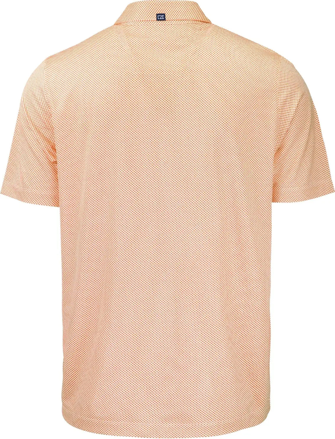 Cutter & Buck Mck01284 Pike Eco Symmetry Print Stretch Recycled Mens Polo - White College Orange