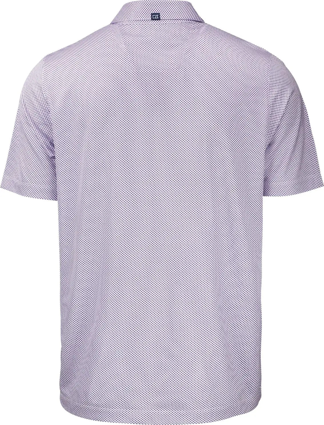 Cutter & Buck Mck01284 Pike Eco Symmetry Print Stretch Recycled Mens Polo - White College Purple