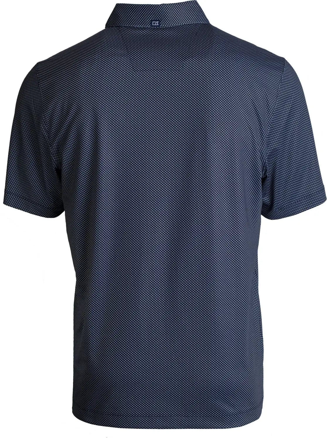 Cutter & Buck Mck01284 Pike Eco Symmetry Print Stretch Recycled Mens Polo - Navy Blue White