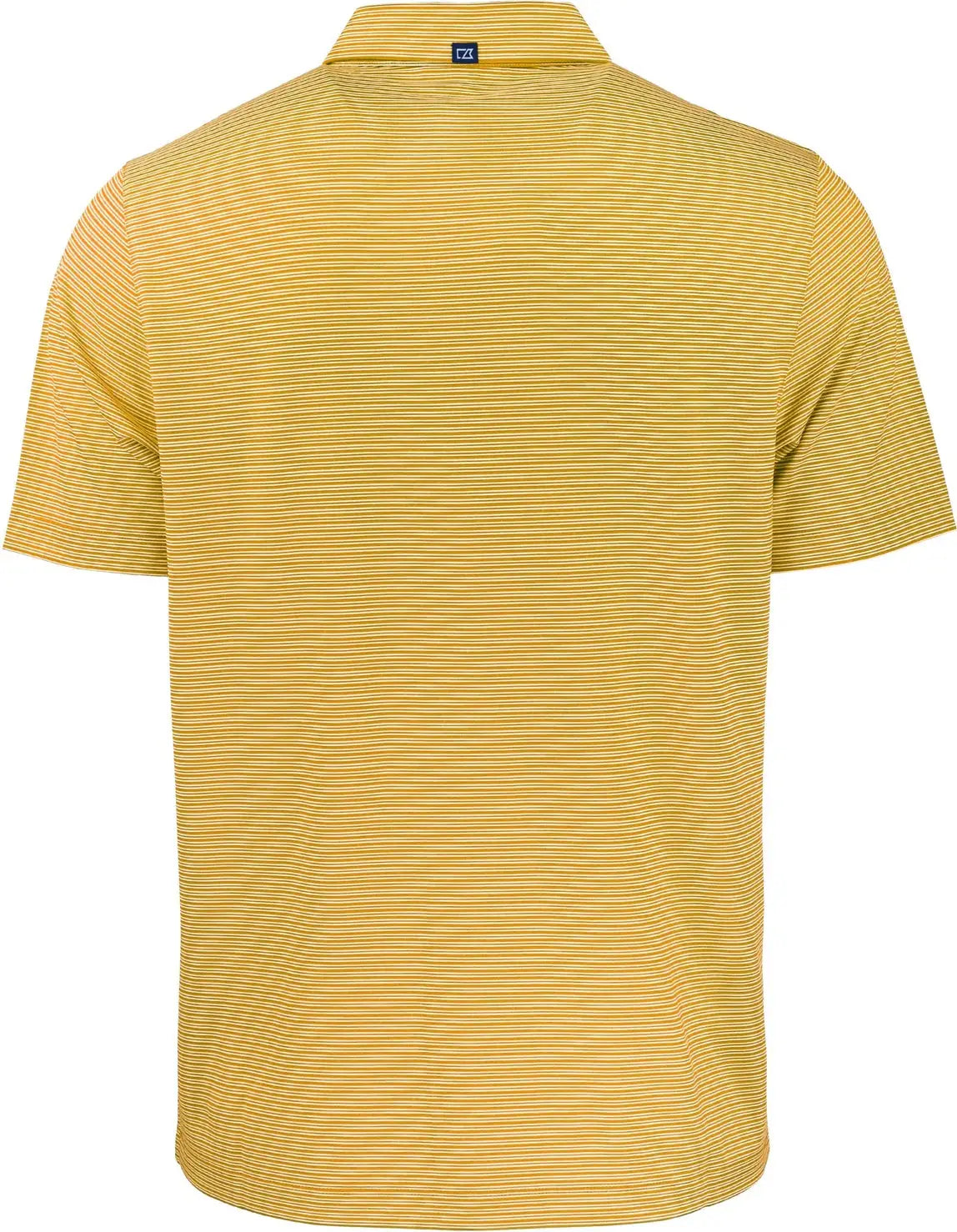 Cutter & Buck Mck01302 Forge Eco Double Stripe Stretch Recycled Mens Polo - College Gold White