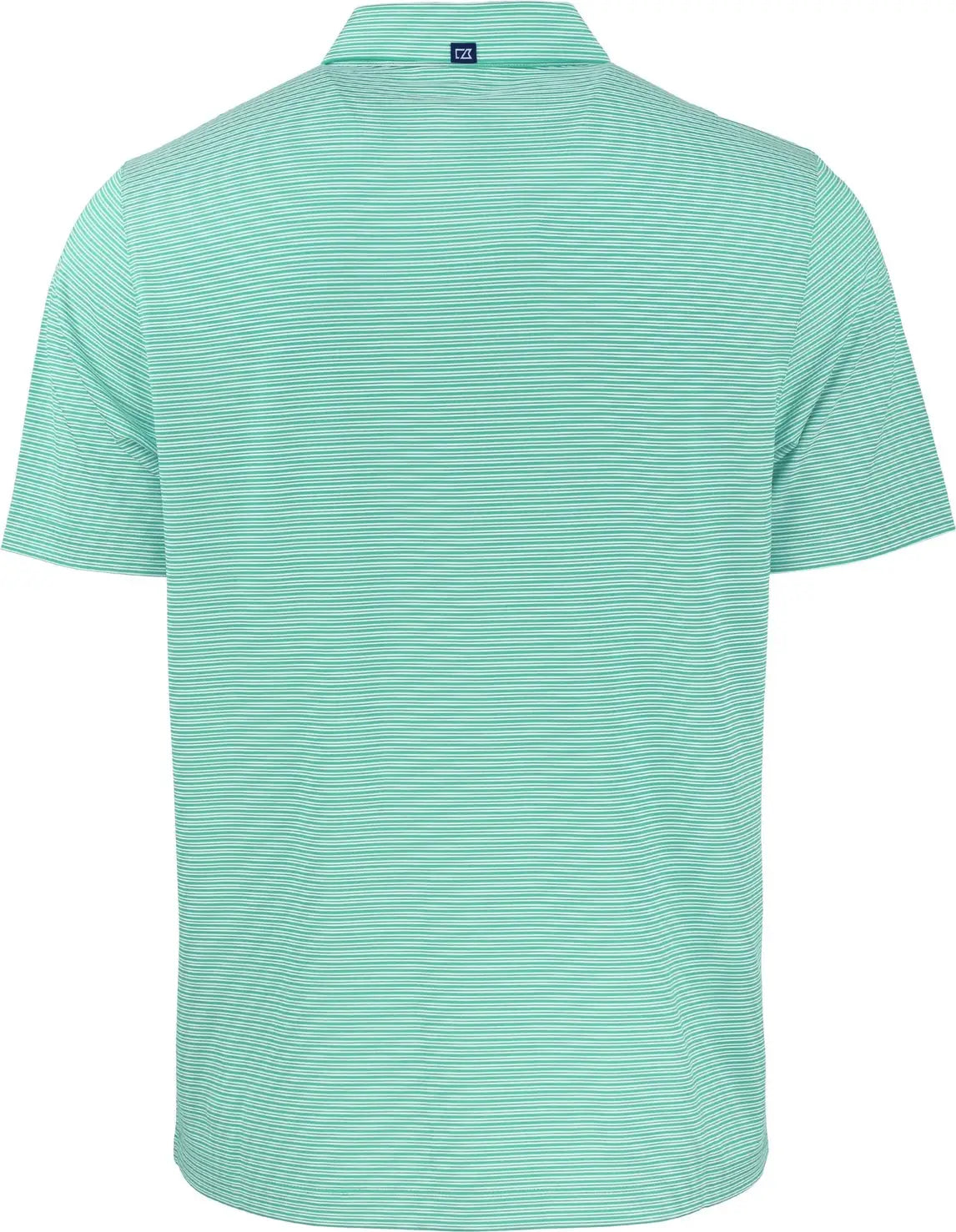 Cutter & Buck Mck01302 Forge Eco Double Stripe Stretch Recycled Mens Polo - Fresh Mint White