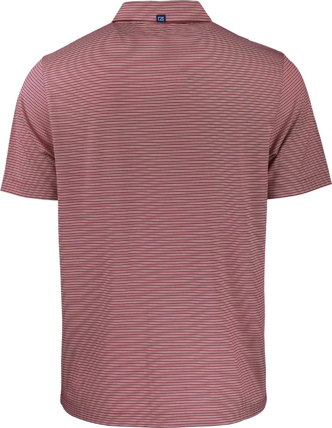 Cutter & Buck Mck01302 Forge Eco Double Stripe Stretch Recycled Mens Polo - Bordeaux White