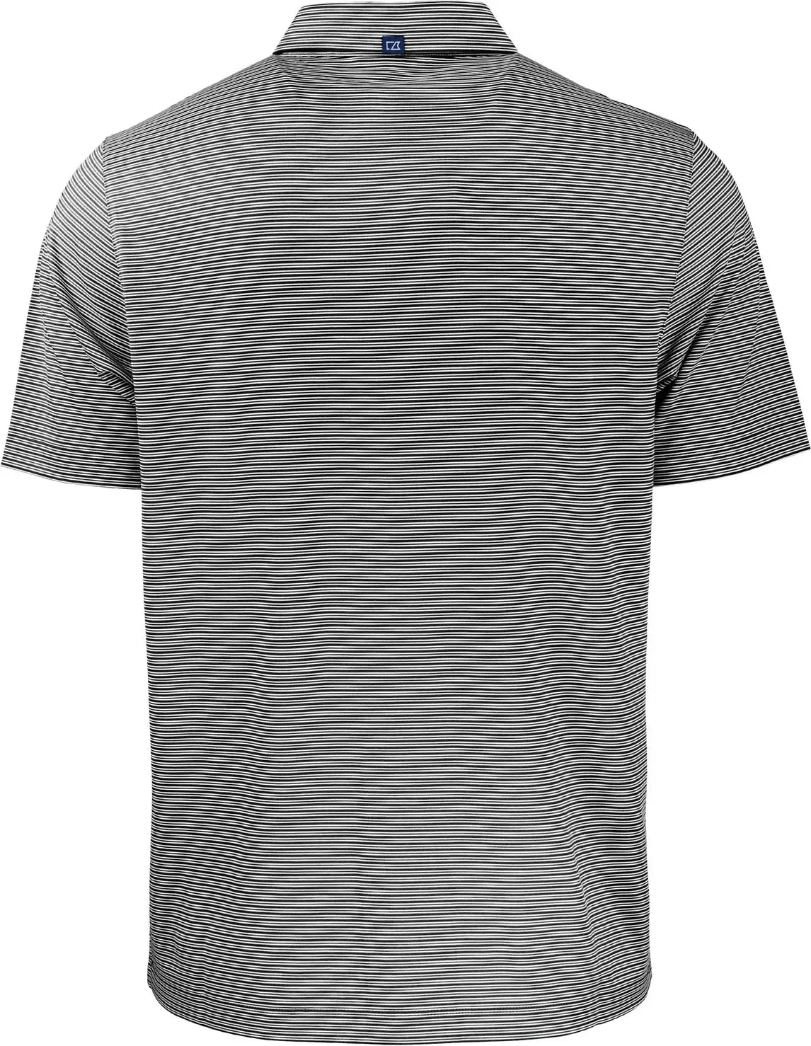 Cutter & Buck Mck01302 Forge Eco Double Stripe Stretch Recycled Mens Polo - Black White