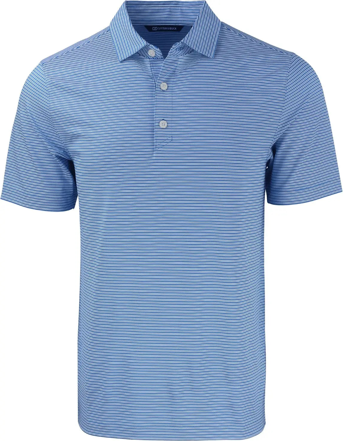 Cutter & Buck Mck01302 Forge Eco Double Stripe Stretch Recycled Mens Polo - Digital White