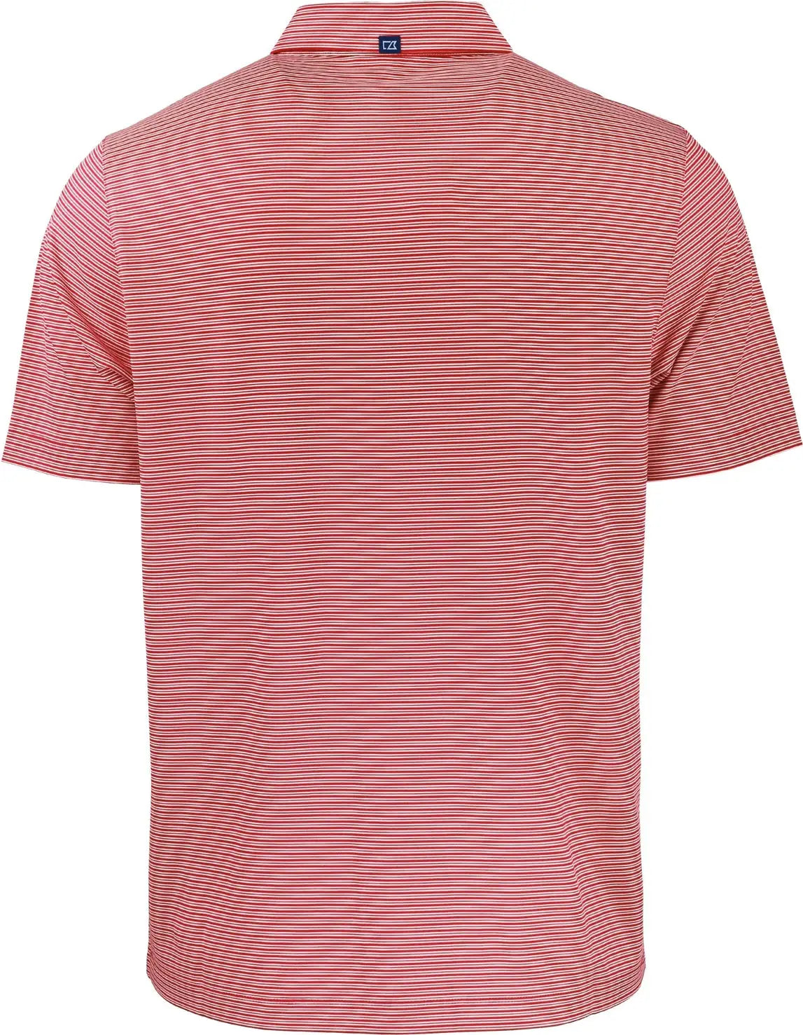 Cutter & Buck Mck01302 Forge Eco Double Stripe Stretch Recycled Mens Polo - Red White - Red/white / Adult s