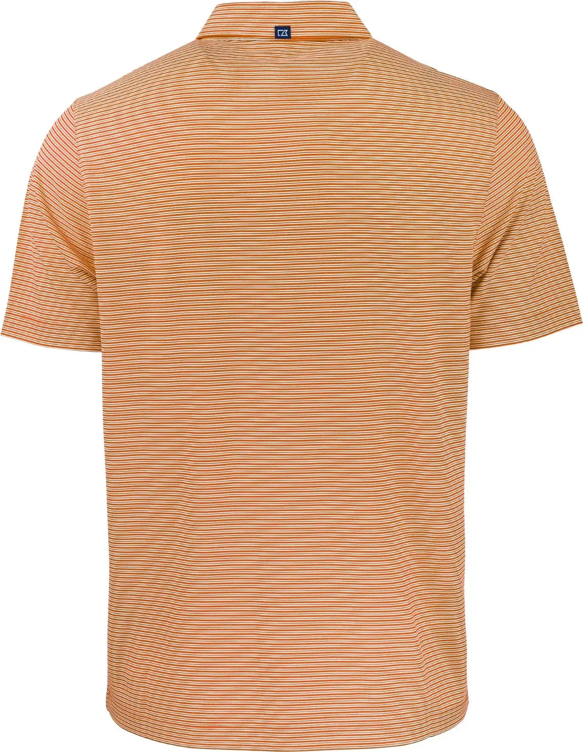 Cutter & Buck Mck01302 Forge Eco Double Stripe Stretch Recycled Mens Polo - College Orange White