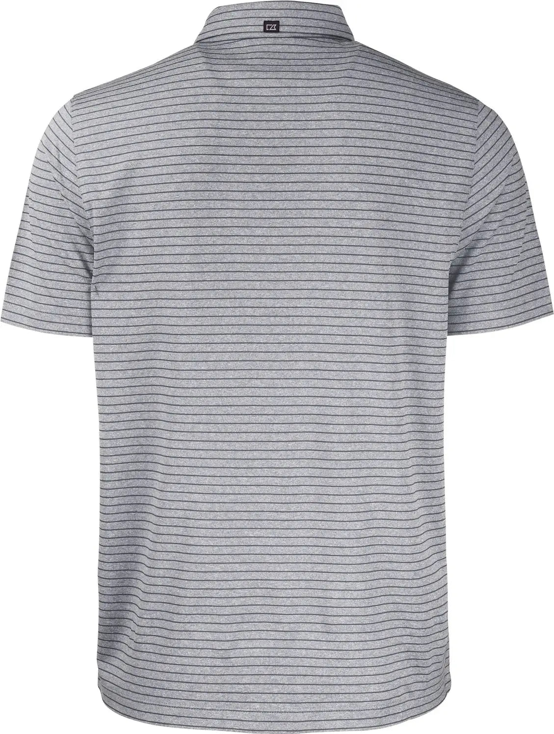 Cutter & Buck Mck01303 Forge Eco Heather Stripe Stretch Recycled Mens Polo - Black