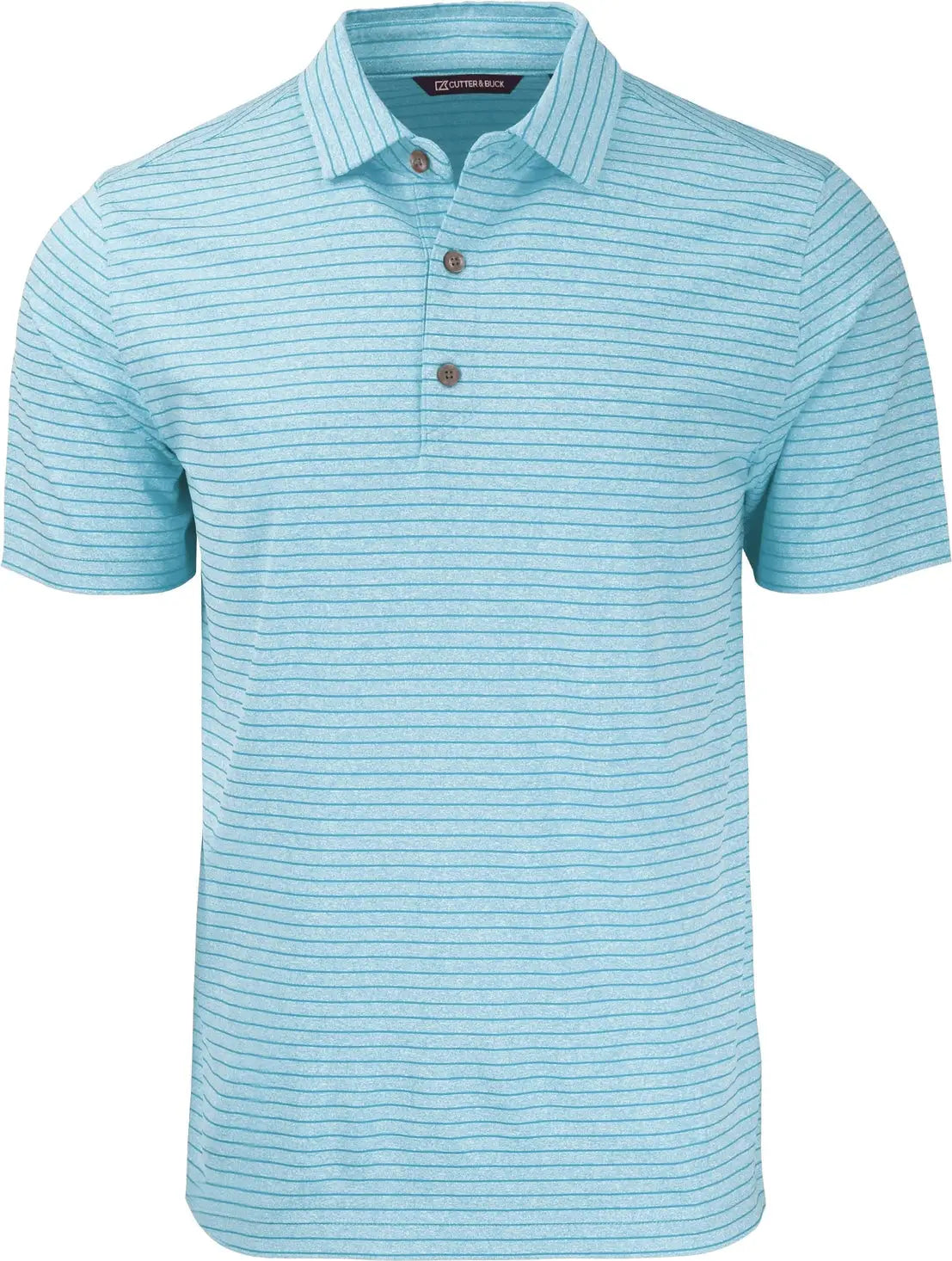 Cutter & Buck Mck01303 Forge Eco Heather Stripe Stretch Recycled Mens Polo - Atlas - Adult s
