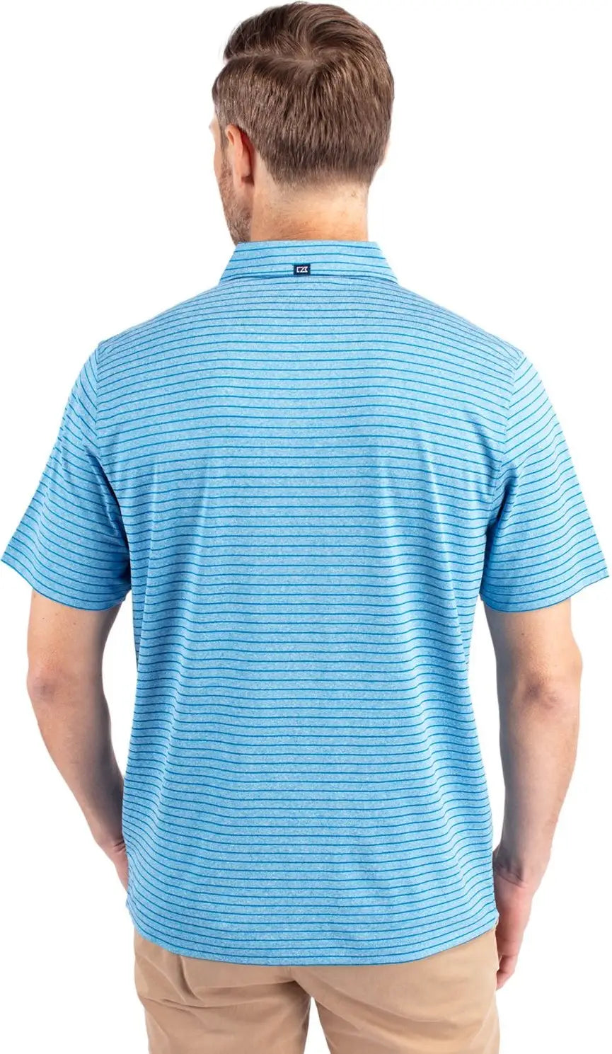 Cutter & Buck Mck01303 Forge Eco Heather Stripe Stretch Recycled Mens Polo - Digital