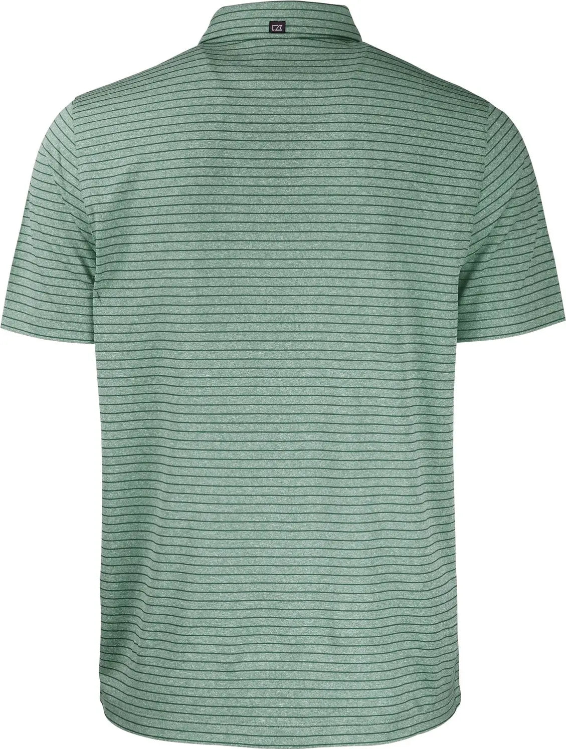 Cutter & Buck Mck01303 Forge Eco Heather Stripe Stretch Recycled Mens Polo - Hunter
