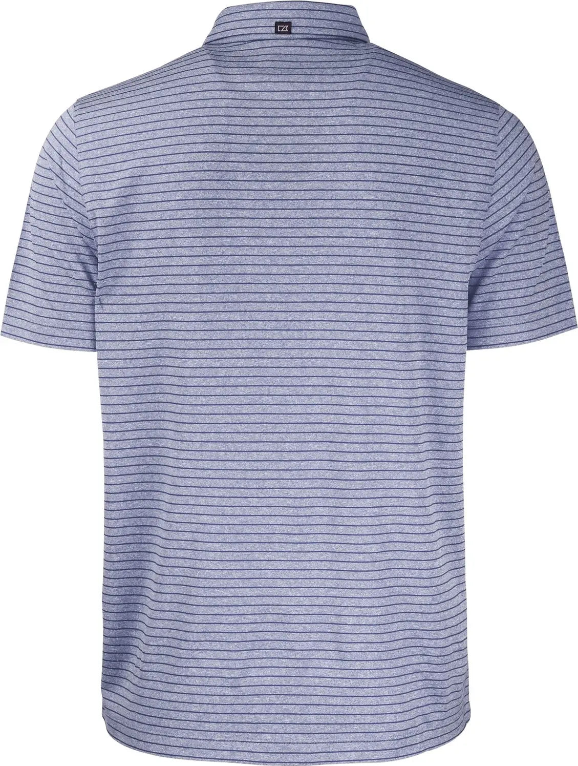 Cutter & Buck Mck01303 Forge Eco Heather Stripe Stretch Recycled Mens Polo - Navy Blue