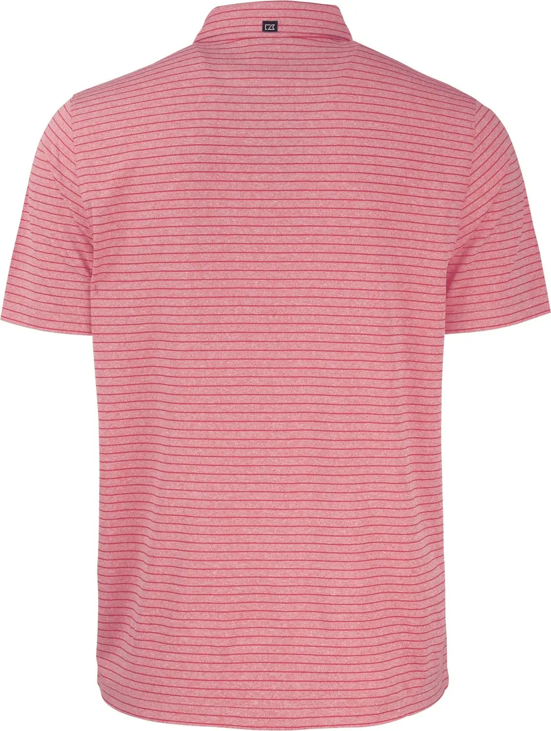 Cutter & Buck Mck01303 Forge Eco Heather Stripe Stretch Recycled Mens Polo - Cardinal Red