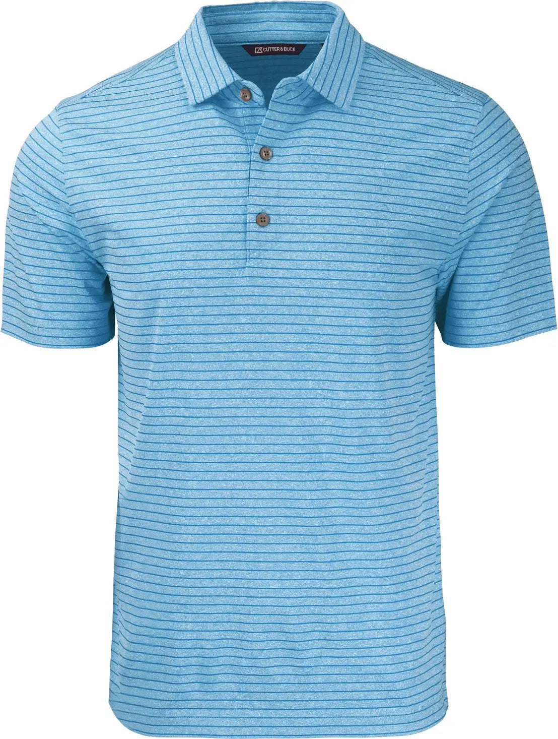 Cutter & Buck Mck01303 Forge Eco Heather Stripe Stretch Recycled Mens Polo - Digital