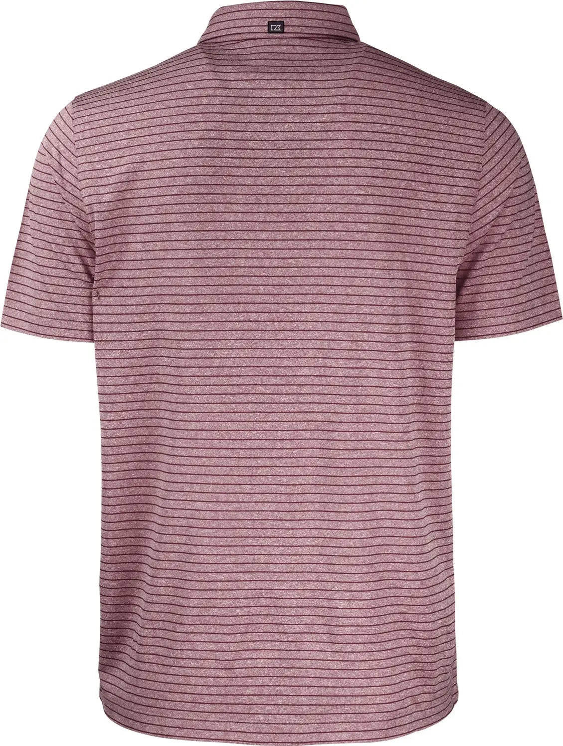 Cutter & Buck Mck01303 Forge Eco Heather Stripe Stretch Recycled Mens Polo - Bordeaux